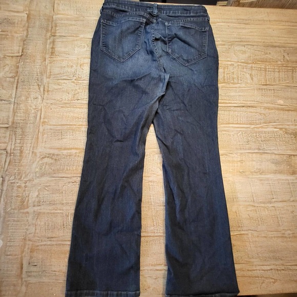 NYJD BILLIE MINI BOOTCUT JEANS SIZE 14W Dark Wash Lift Tuck Technology - Picture 11 of 12